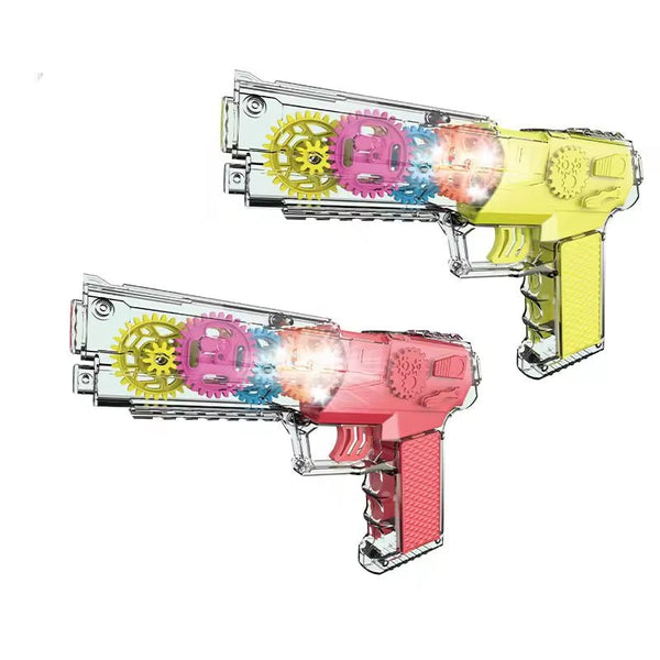 Gear Rotating Transparent Musical Gun - BLL - GN - 104B - Planet Junior