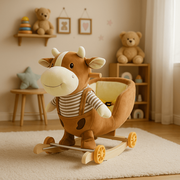 Gentle Motion Rocking Cute Cow for Kids - BLL - RH - 7244COW - Planet Junior