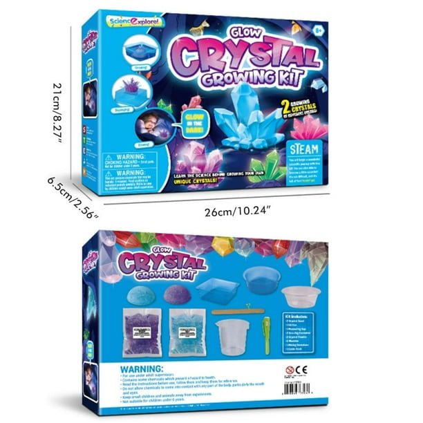 Glow Crystal Growing Kit – Watch Science Sparkle to Life! - AKT-T3504 - Planet Junior
