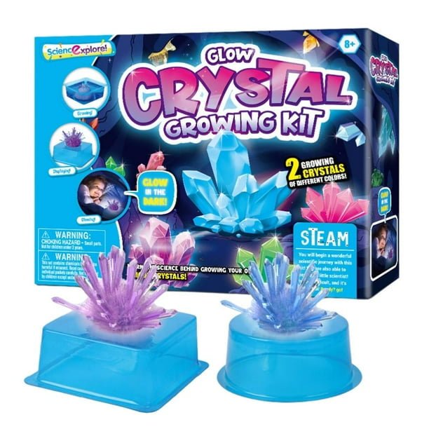 Glow Crystal Growing Kit – Watch Science Sparkle to Life! - AKT-T3504 - Planet Junior