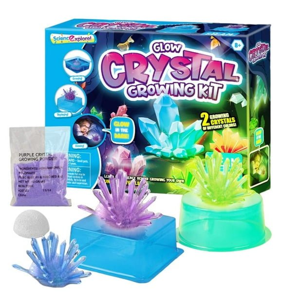 Glow Crystal Growing Kit – Watch Science Sparkle to Life! - AKT-T3504 - Planet Junior