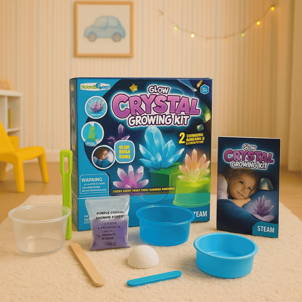 Glow Crystal Growing Kit – Watch Science Sparkle to Life! - AKT-T3504 - Planet Junior
