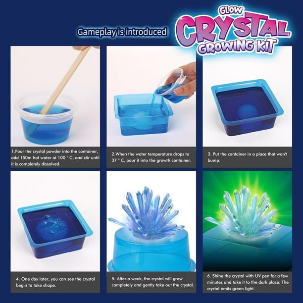 Glow Crystal Growing Kit – Watch Science Sparkle to Life! - AKT-T3504 - Planet Junior