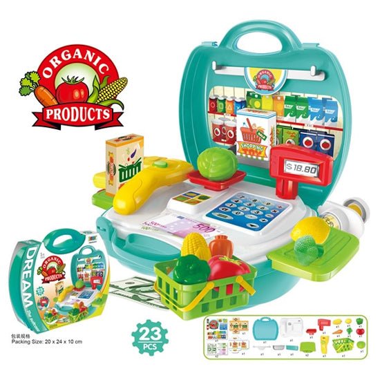 Grocery Shop Briefcase Play Set | 23 Pcs - BLL - GT - 8314 - Planet Junior