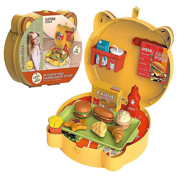 Hamburger Food Play Set | 14 Pcs - BLL - GT - 512 - 2YL - Planet Junior