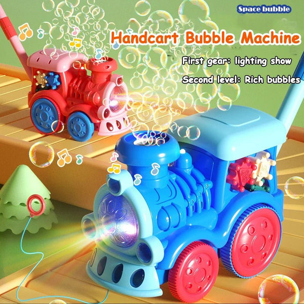 Hand Push Bubble Train with Music & Light - BL8525 - Planet Junior