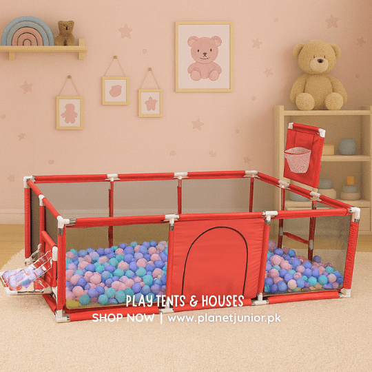 Happy Game Fence – Safe Play Zone with Basket & Ball Pit Fun! - BZ - 2199 - Planet Junior