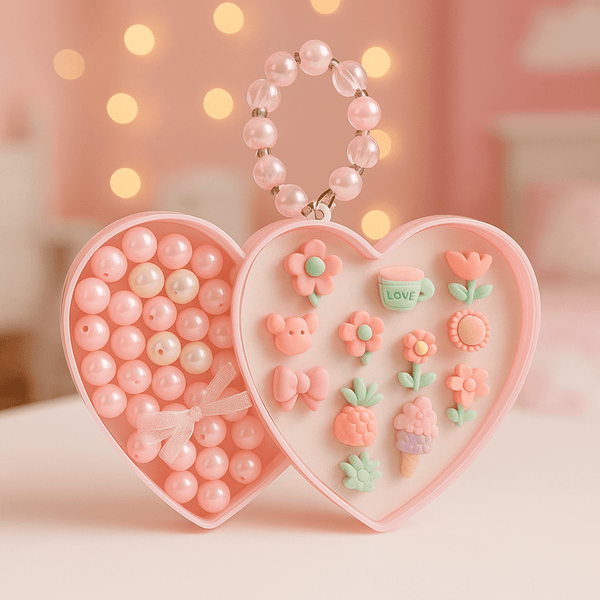 💖 Heart - Shaped Jewelry & Ring Set – Cute Accessories for Little Fashionistas! - MT-2237 - Planet Junior