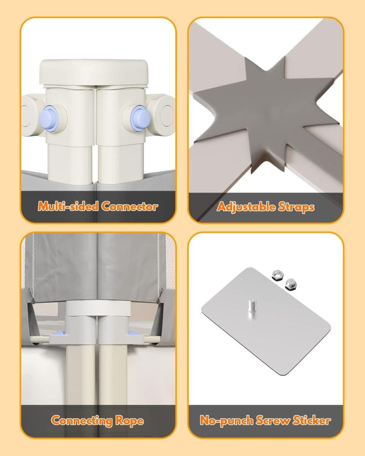 🛏️ Height Adjustable Baby Bed Rail | 6 Feet - BZ - HL - 1 - Planet Junior