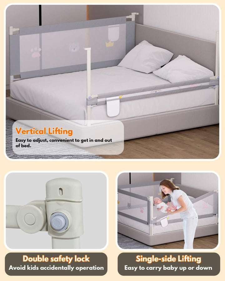 🛏️ Height Adjustable Baby Bed Rail | 6 Feet - BZ - HL - 1 - Planet Junior