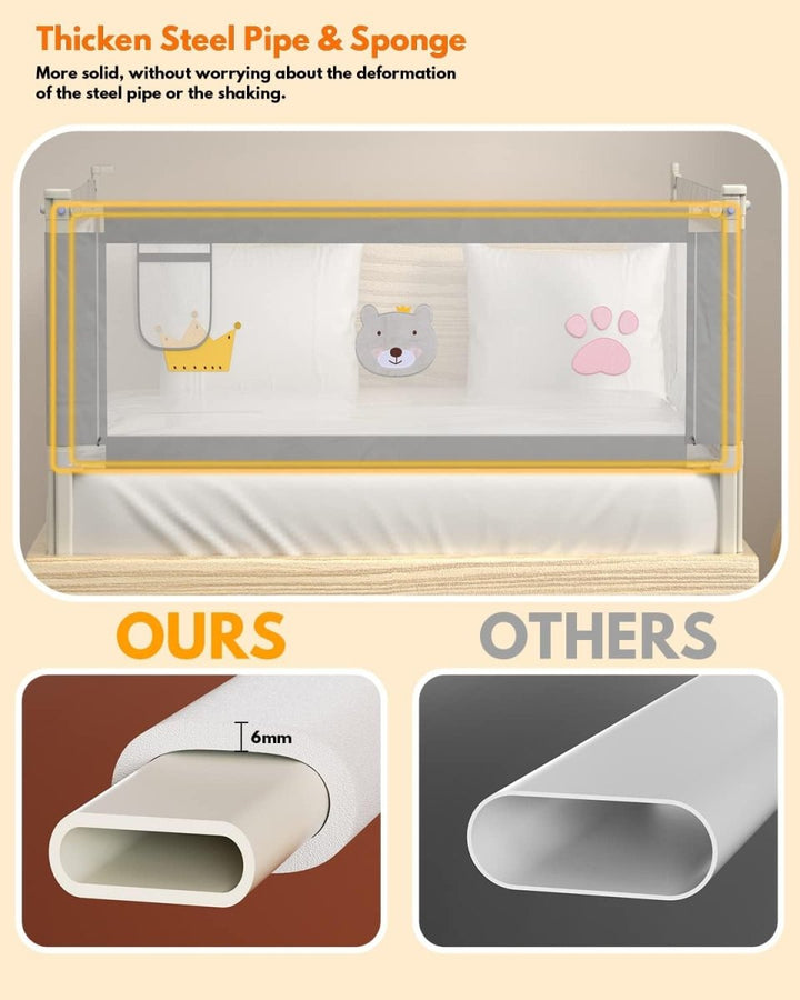 🛏️ Height Adjustable Baby Bed Rail | 6 Feet - BZ - HL - 1 - Planet Junior