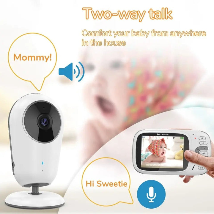 High - Resolution Baby Video Monitor – 3.2" LED, Clear Audio & Safe Connection - BLL-VBM-609VB - Planet Junior