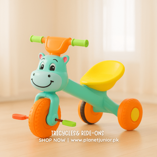 Hippo - Themed Kids Tricycle - BLL - T - 516 - Planet Junior