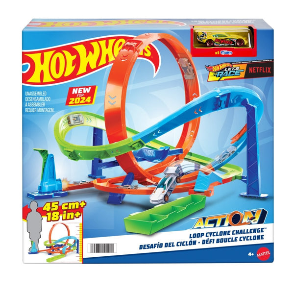 Hot Wheels Action Loop Cyclone Challenge Track Set - HTK16 - Planet Junior