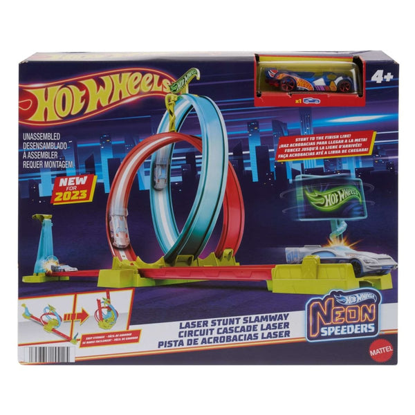 Hot Wheels Action Neon Speeders Laser Stunt Slamway Track Set - HPC05 - Planet Junior