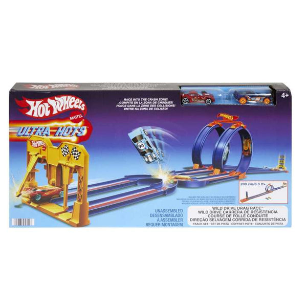 Hot Wheels Action Ultra Hots Wild Drive Drag Race Track Set - HGV65 - Planet Junior