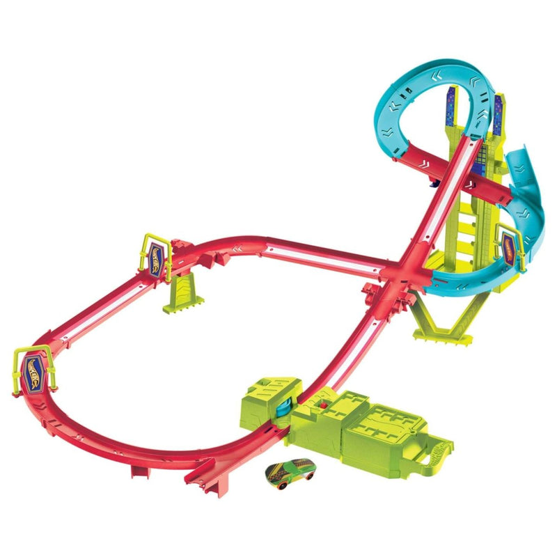 Hot Wheels Neon Speeders Skyscraper Speed Circuit Track Set - HPC07 - Planet Junior