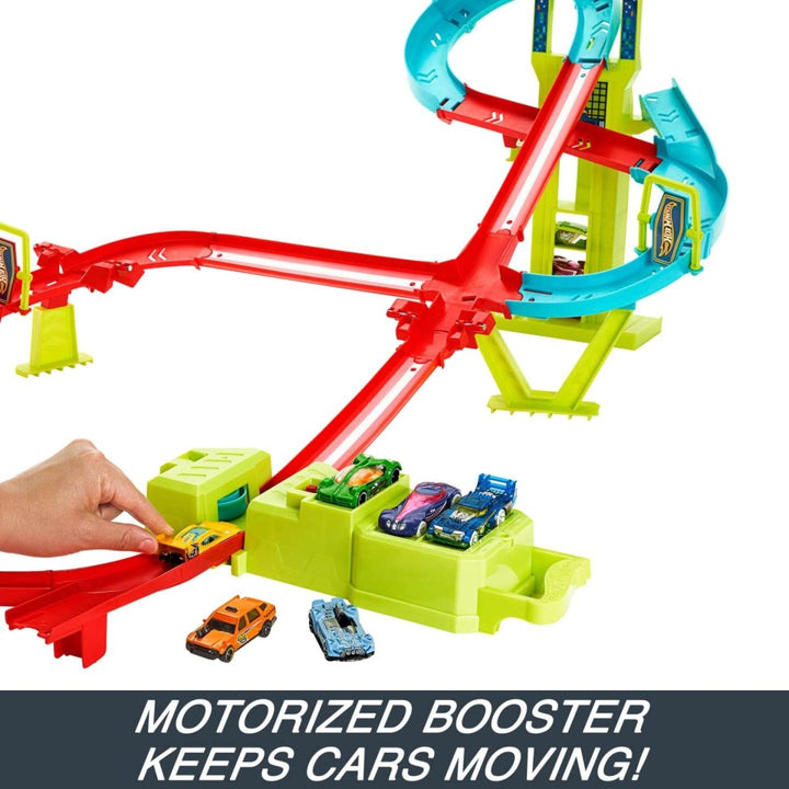 Hot Wheels Neon Speeders Skyscraper Speed Circuit Track Set - HPC07 - Planet Junior