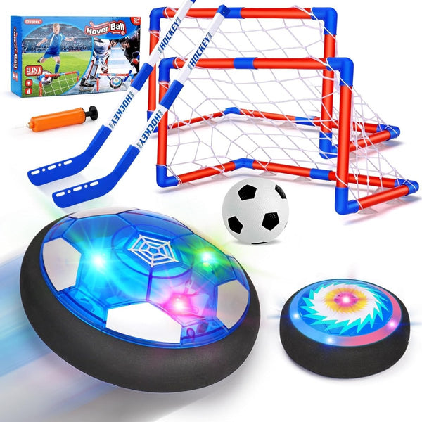 Hover Ball Sports Set – 3 - in - 1 Indoor Football & Hockey Fun - RT-767A - Planet Junior