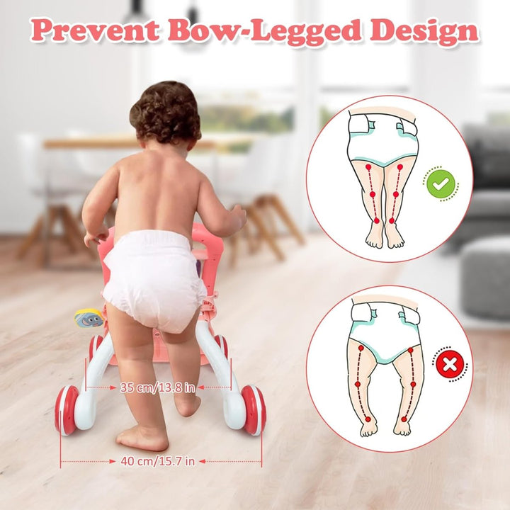 Huanger Baby Musical Walker With Dazzling Lights - Pink - BLL - AW - 0811HE - Planet Junior