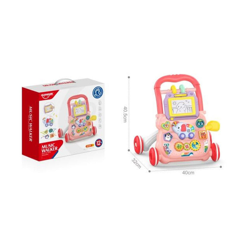 Huanger Baby Musical Walker With Dazzling Lights - Pink - BLL - AW - 0811HE - Planet Junior