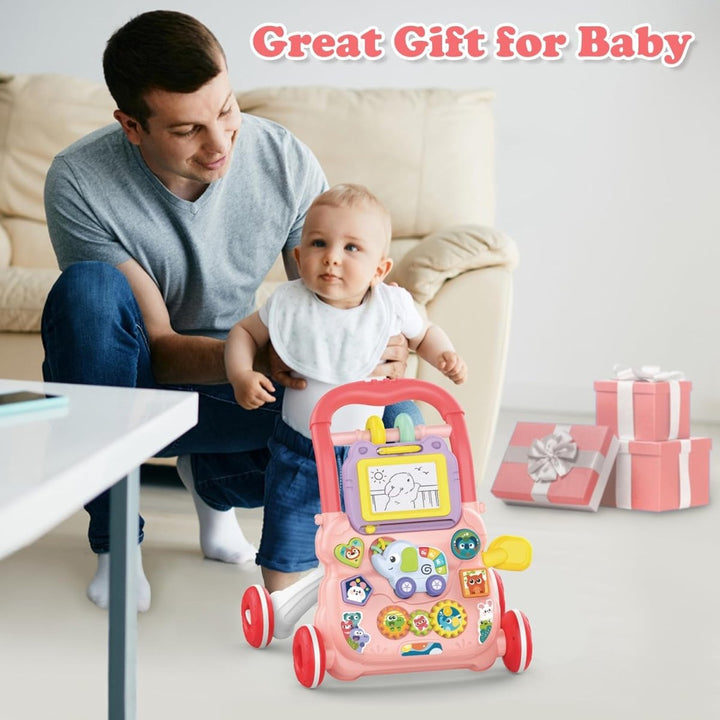 Huanger Baby Musical Walker With Dazzling Lights - Pink - BLL - AW - 0811HE - Planet Junior