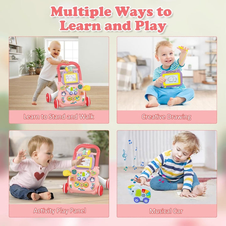 Huanger Baby Musical Walker With Dazzling Lights - Pink - BLL - AW - 0811HE - Planet Junior