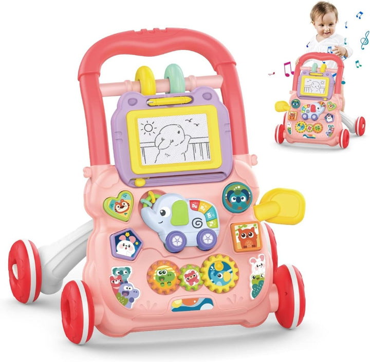 Huanger Baby Musical Walker With Dazzling Lights - Pink - BLL - AW - 0811HE - Planet Junior