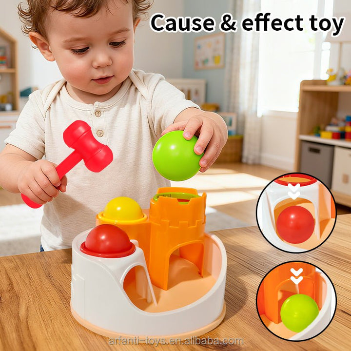 Huanger Castle Pound & Roll Tower – Baby Hammering & Ball Drop Fun - HFT-HE0282 - Planet Junior