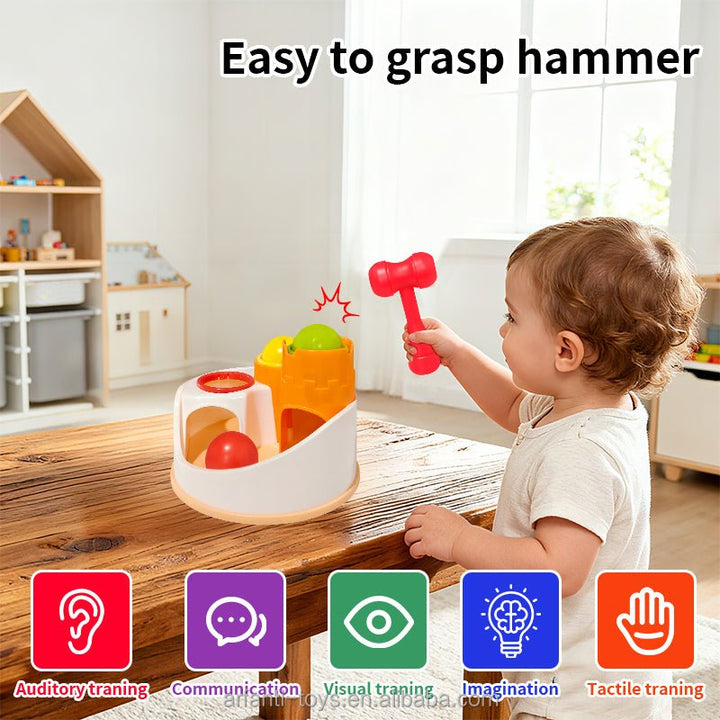 Huanger Castle Pound & Roll Tower – Baby Hammering & Ball Drop Fun - HFT-HE0282 - Planet Junior