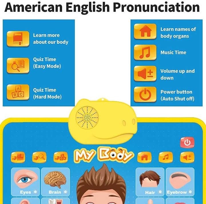 Human Anatomy Talking Poster For Kids Educational Learning - BLL - ET - 03AG - Planet Junior