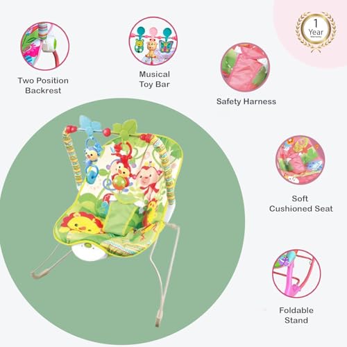 Infant Bouncer Chair with Sound – Gentle Motion & Melodies - BLL-BCR-69829 - Planet Junior