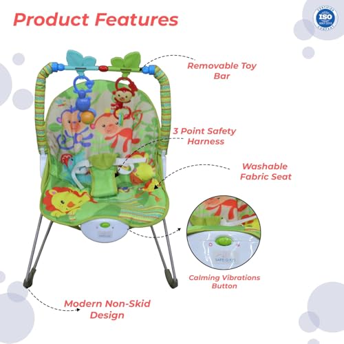 Infant Bouncer Chair with Sound – Gentle Motion & Melodies - BLL-BCR-69829 - Planet Junior