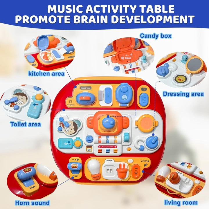 Interactive Baby Activity Musical Learning Table With Lights & Sounds - AKT - CY - 8010B - Planet Junior