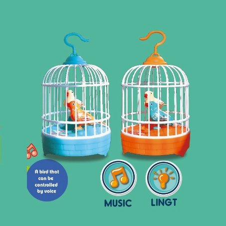 Interactive Bird Cage with Light and Sound - AKT006 - Planet Junior