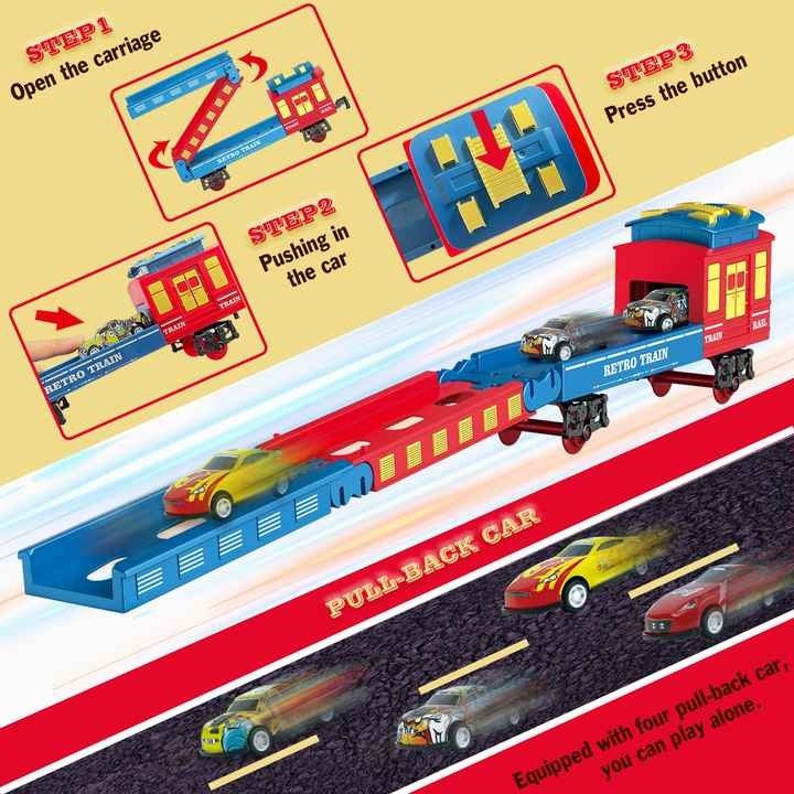 Interactive Large Track Electric Train with Lights, Music & Steam Function - 699 - 72A - Planet Junior