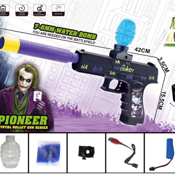 Joker - Themed Blaster Soft Water Bullets Orbees Gun - AKT - XC2201G - Planet Junior