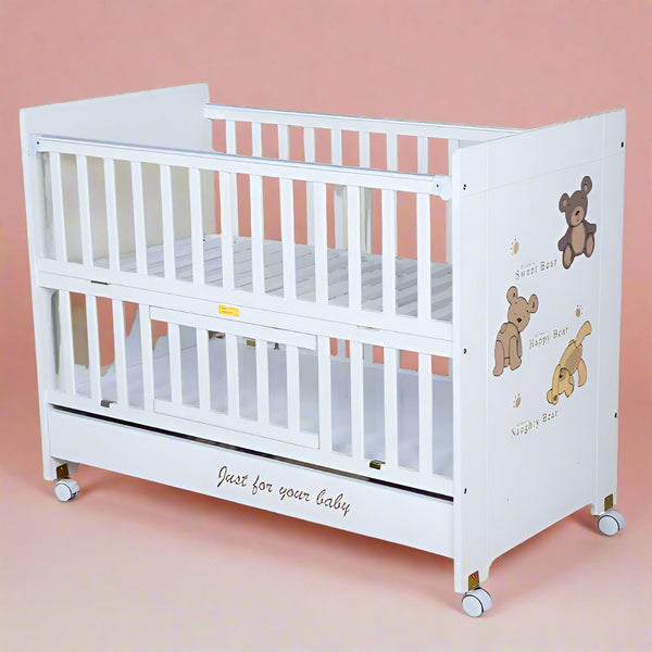 Junior Baby Cot – 4 - in - 1 Design, Grows with Your Child - BLL - BC - 716TM - Planet Junior