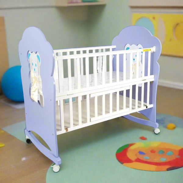 Junior Baby Cot Bear BC - 719TM – Safe, Durable & Easy to Move - BLL - BC - 719TM - Planet Junior