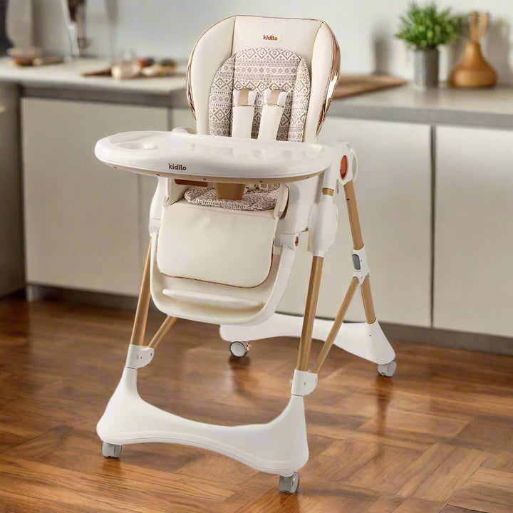 Kidilo Adjustable Baby Feeding Chair – Secure, Stable & Convenient - BLL - H - 202 - KHAKI - Planet Junior