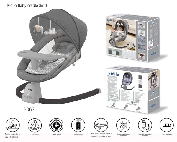 Kidilo Baby Cradle Swinger - BLL - SWE - 063B - Planet Junior