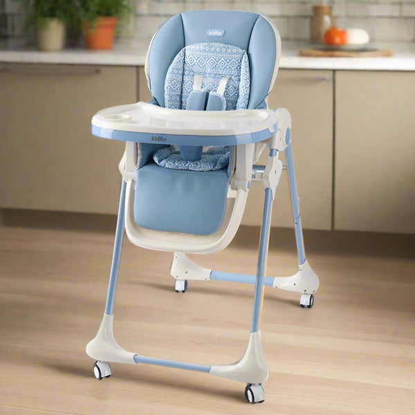 Kidilo Baby Meal Time High Chair – Comfortable, Safe & Easy to Clean - BLL - H - 003 - BLUE - Planet Junior