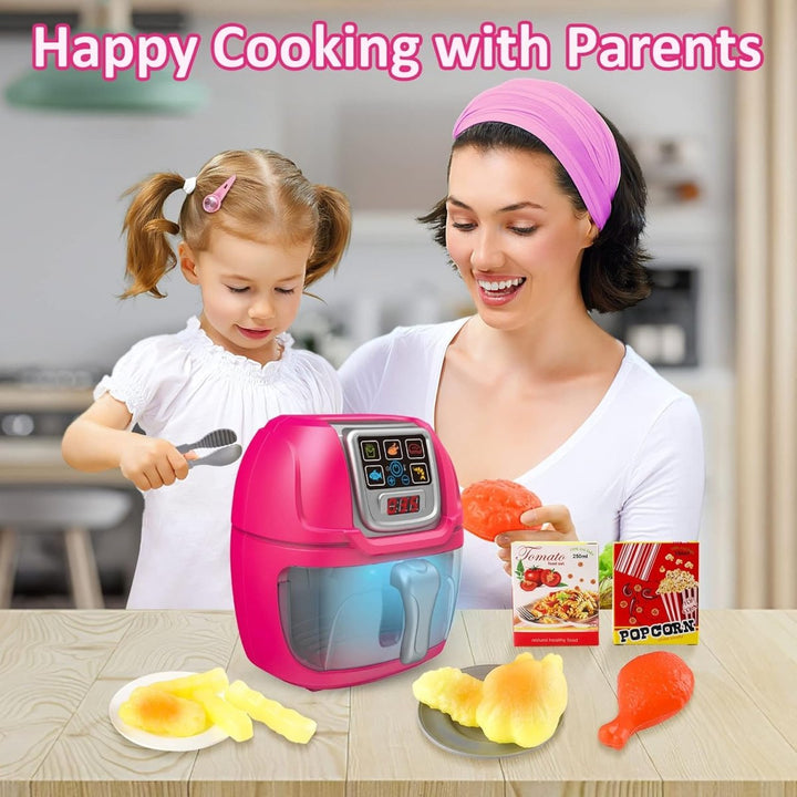 Kids Air Fryer Kitchen Playset with 9 Color - Changing Accessories - ZT - 231 - Planet Junior