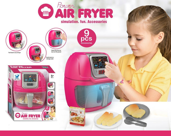 Kids Air Fryer Kitchen Playset with 9 Color - Changing Accessories - ZT - 231 - Planet Junior