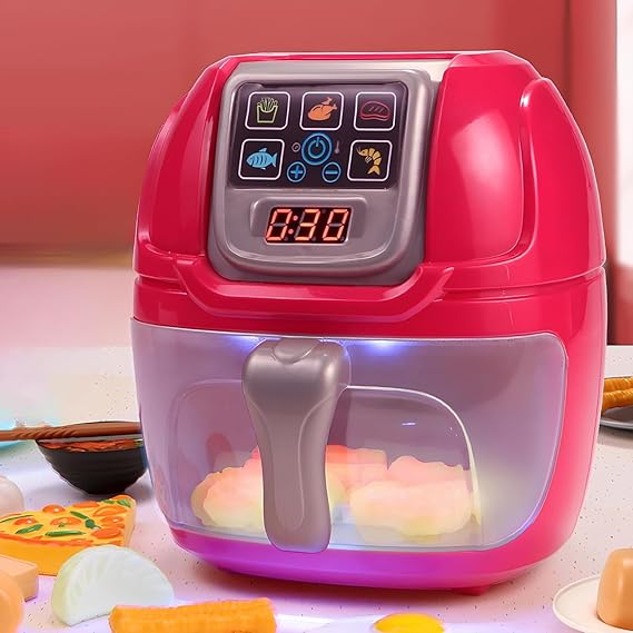 Kids Air Fryer Kitchen Playset with 9 Color - Changing Accessories - ZT - 231 - Planet Junior