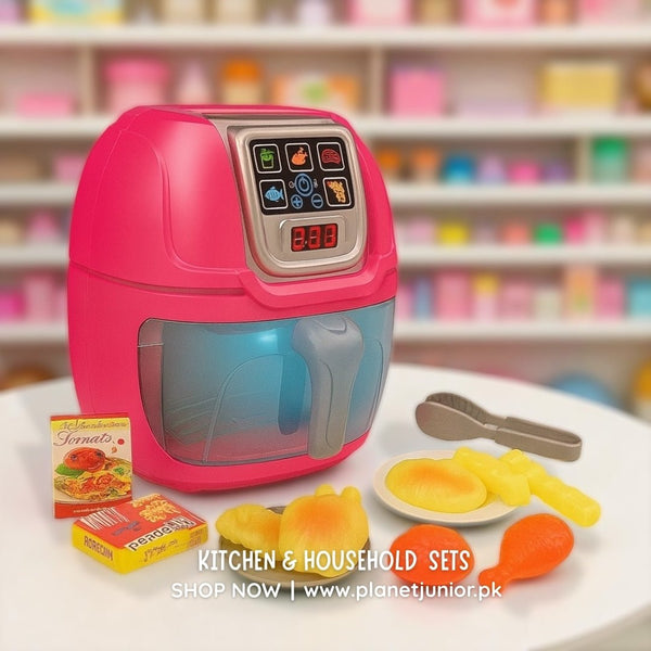 Kids Air Fryer Kitchen Playset with 9 Color - Changing Accessories - ZT - 231 - Planet Junior