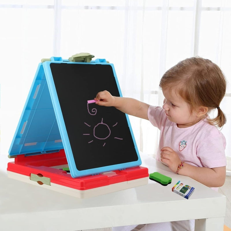 Kids Chalkboard & Whiteboard Easel - BLL - ET - 050 - 16 - Planet Junior