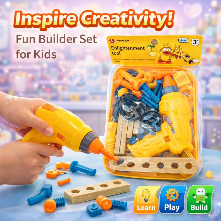 Kids Engineering Tool Set – DIY Construction Play Kit with Tools ...