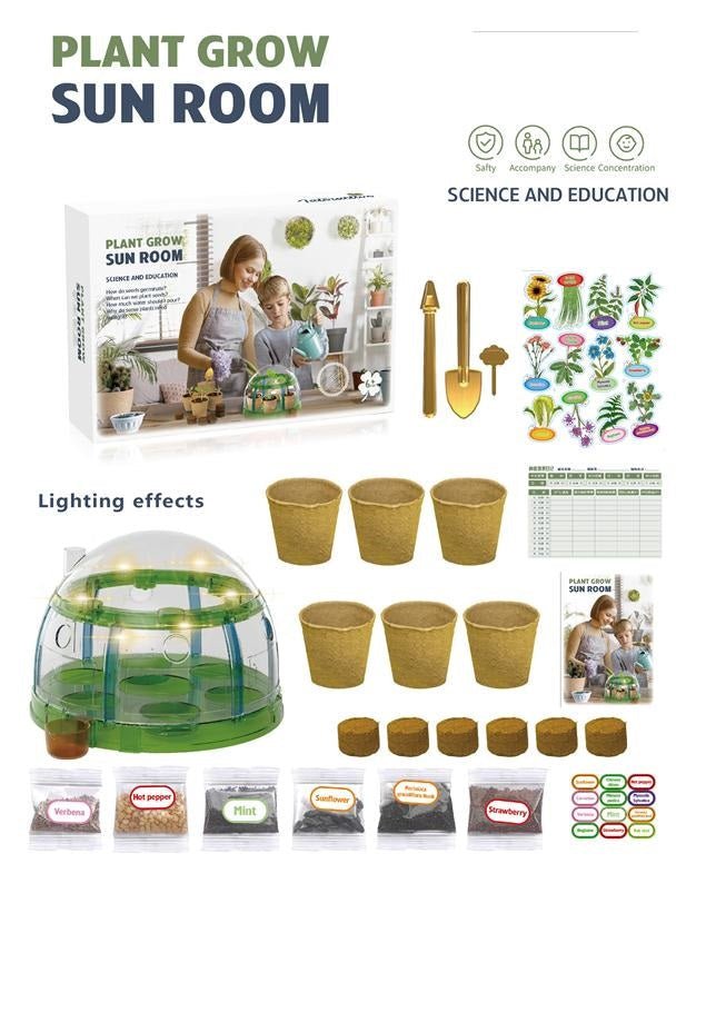 Kids Gardening Set with Complete Greenhouse Plant Growing Science Kit - ZW001Y - Planet Junior