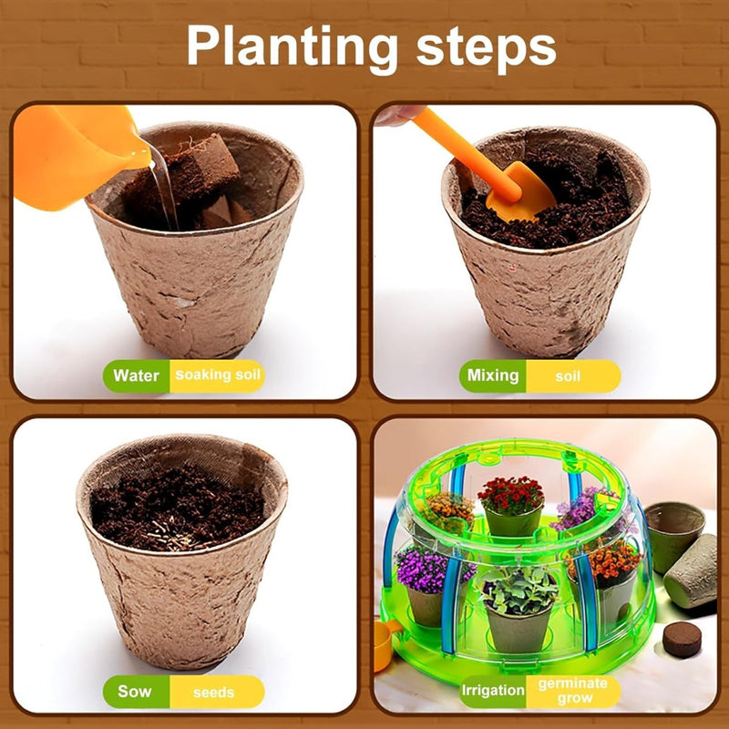 Kids Gardening Set with Complete Greenhouse Plant Growing Science Kit - ZW001Y - Planet Junior